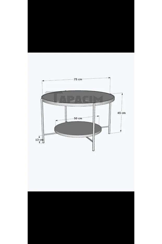 Oslo Orta Sehpa - Füme Cam / Atlantik Çam